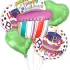 Set 5 baloane folie Happy birthday tort
