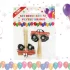 Set 12 decorațiuni cu mașini pentru prăjituri