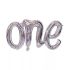 Balon folie text one argintiu