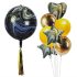 Set baloane folie si latex marble auriu