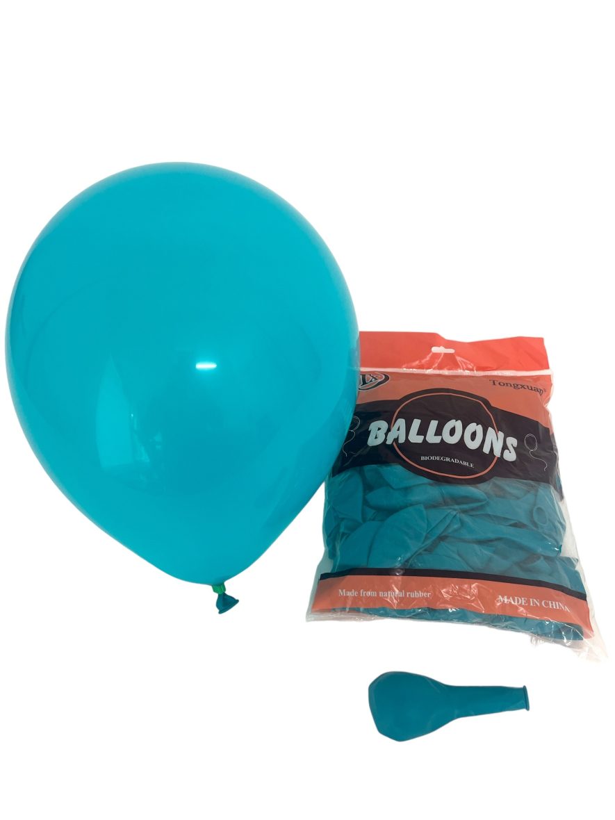 Set 100 baloane latex turcoaz 30 cm