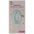 Lumânare tort albastru 6 cm, cifra 0