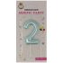 Lumânare tort albastru 6 cm, cifra 2