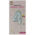 Lumânare tort albastru 6 cm, cifra 4