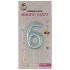 Lumânare tort albastru 6 cm, cifra 6