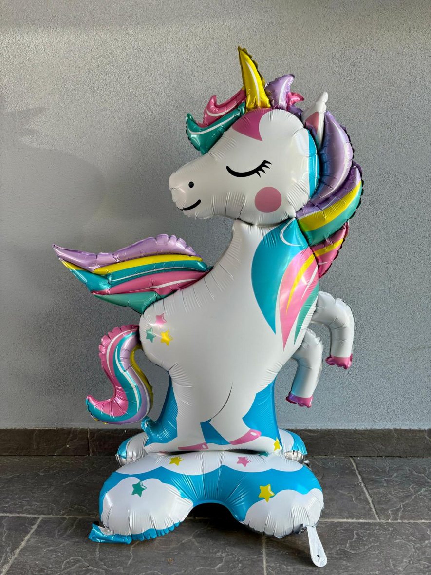 Balon folie unicorn cu suport