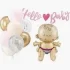 Set 9 baloane si ghirlanda "Hello Baby" roz