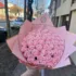 Buchet 49 trandafiri cu sclipici roz pal