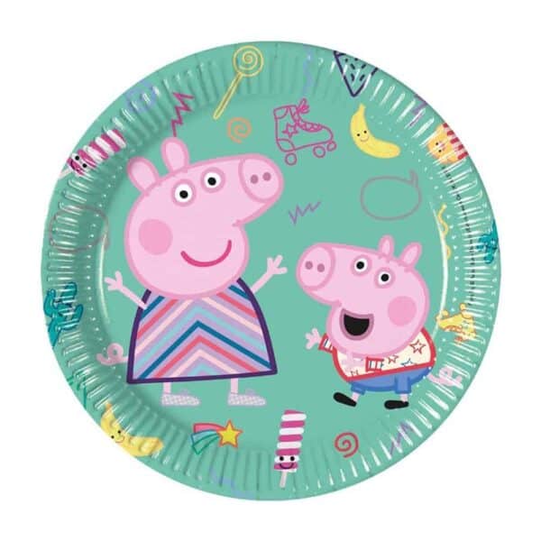 Set 8 farfurii party Peppa Pig 19 cm