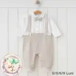 Costumaș cu papion și bretele