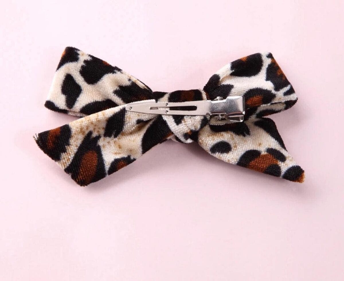 Agrafă cu fundiță animal print - imagine 2