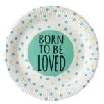 Set 6 farfurii party pentru baby shower 23 cm