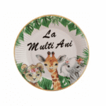 Set 8 farfurii party cu animăluțe 18 cm