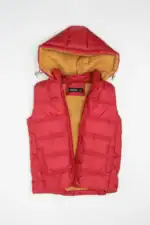 Set 4 piese - Vesta rosie fas, blugi , camasa, si tricou 5 ani - imagine 2