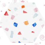 Set 6 farfurii hexagonale Party 23 cm