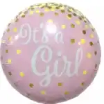 Balon folie, rotund It's a Girl roz