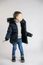 Geaca de fas bleumarin calduroasa cu blanita 3 ani - imagine 2