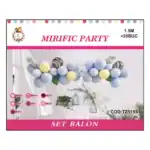 Ghirlandă 35 baloane latex multicolor,1.5 m - imagine 2