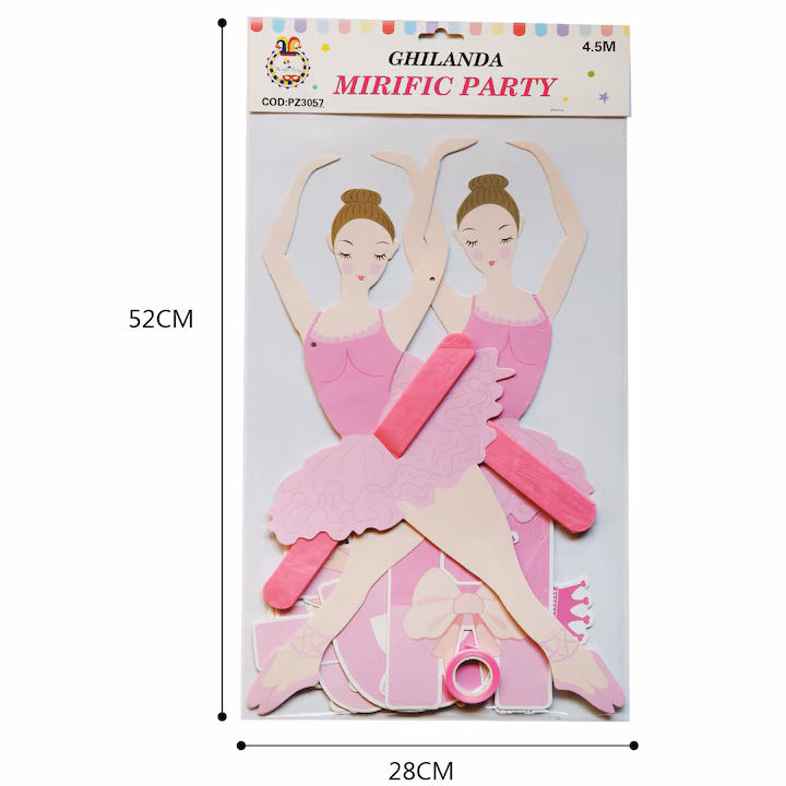 Ghirlandă balerină Happy Birthday 4,5 m