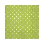 Set 10 șervețele party verzi cu buline