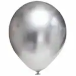Set 50 baloane latex argintiu 30 cm