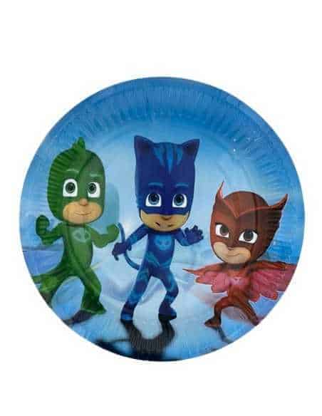 Set 10 farfurii party Eroi in Pijama 18 cm