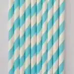 Set 10 paie albastre cu dungi albe