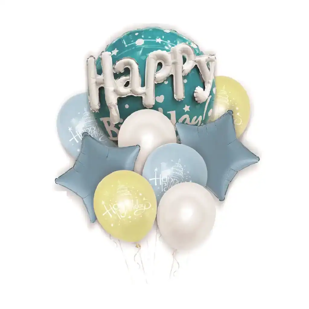 happy birthday set Set 9 baloane Happy birthday - imagine 2
