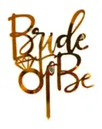 Topper tort Bride to be auriu, argintiu