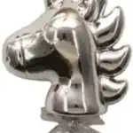 Ornament pentru tort Unicorn argintiu