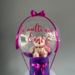 Aranjament balon si ursulet de plus in Balon crem