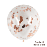 Balon latex cu confetti roz auriu, perfect pentru decoruri festive și aranjamente de petrecere. Ideal pentru evenimente speciale, adaugă eleganță și strălucire decorului tău.