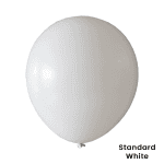 Balon latex alb de 30 cm, ideal pentru decoruri de evenimente și petreceri tematice, adăugând eleganță și simplitate oricărui decor.