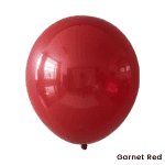 Balon latex roșu garnet pentru decoruri festive și aranjamente speciale. Ideal pentru petreceri, evenimente și decoruri tematice, aducând culoare și veselie.