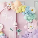 Arcada Baloane Macaron cu Margarete- 138 Bucati