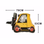 Balon figurina din folie de aluminiu tip motostivuitor, 79 cm x 53 cm