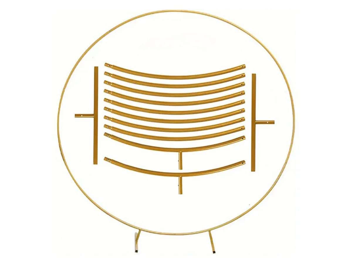 Arcada cerc auriu din metal pentru Baloane,Flori - imagine 2
