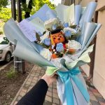 Buchet de Absolvire cu Ursuleț model Albastru