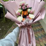 Buchet de Absolvire cu Ursuleț model Bej