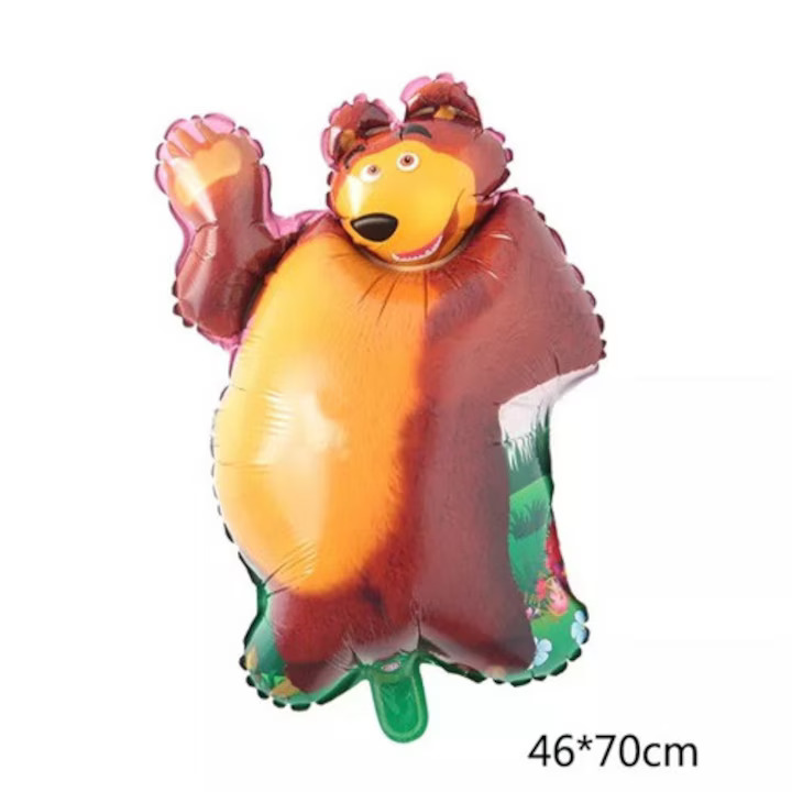 res_977eb0f0c8afe8fc8e38286aca4b4936 Balon Folie Ursul din Masha și Ursul 46 x 70 cm pentru Petrecere Copii - imagine 1