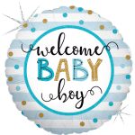 Balon Folie Welcome Baby Boy 45 cm